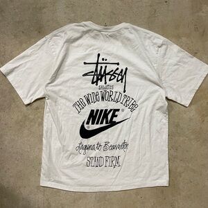 Nike White Tee with Black Graphics
